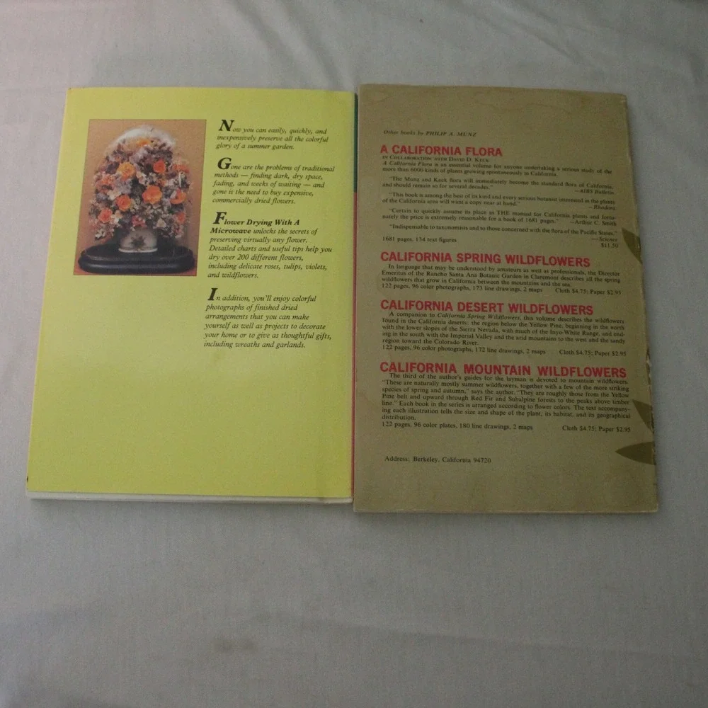 Shore Wildflowers California Oregon Washington + Flower Drying‎ Book Lot